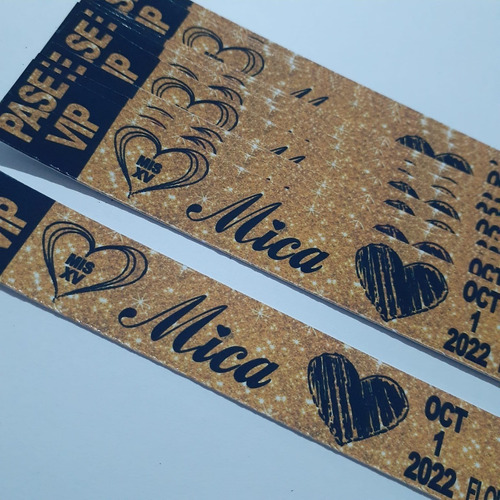 Pulseras Personalizadas En Papel X100 Unidades