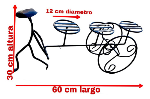 Porta Macetas Decoración Tipo Carreta