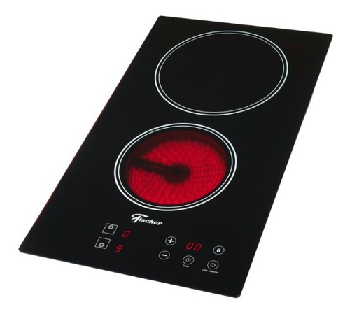 Fogão Cooktop Fischer 73474 Touch 2q Elétrico Mesa Vitrocerâmica Wt Cor Preto 220V