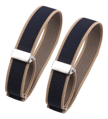2 Soportes Ajustables Para Mangas De Camisa, Azul Beis