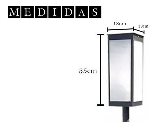 Imagen 3 de 6 de Farol Jardin Minimalista Con Poste 2 Mts Incluido Oferta