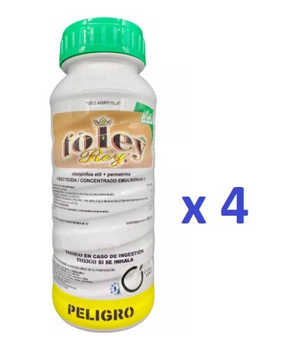 Foley Rey Clorpirifos Etil + Permetrina Insecticida 4 Litros