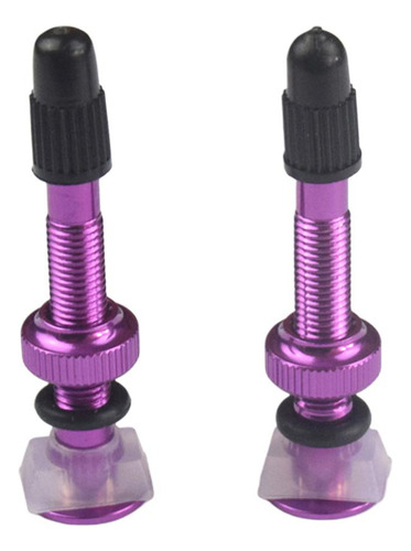 2x Aluminio 6colores Presta Válvulas Púrpura