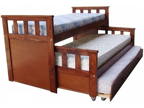 Imagen 2 de 5 de Cama Nido Triple De Pino Nido 20420 Cravero