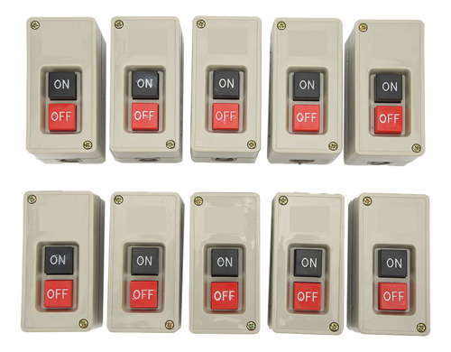 Botón De Encendido, 10 Unidades, Motor Trifásico, 2 Posicion