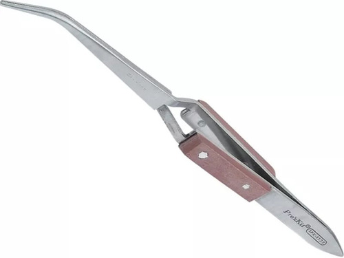 Brusela Pinza Curva Cruzada Acero Inox Proskit 1pk-117t Trabajos Delicados Smd Electrónica