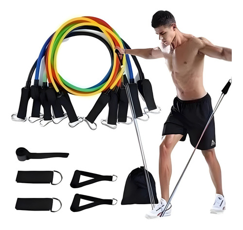 Power Resistance Bands Pack 5 Uni Banda Elastica -mundo Eve