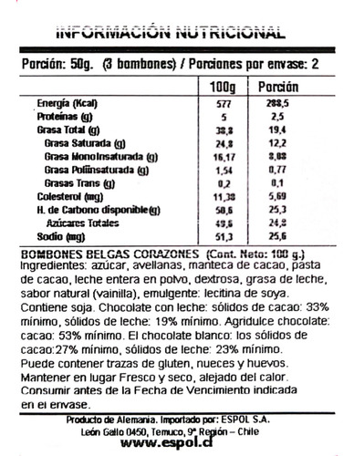 Bombones Maitre Truffout Praliné Surtido Rojo 100g