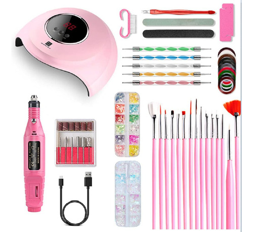 Nail Art Set- Manicura Lámpara Herramientas Portable Usb Ele