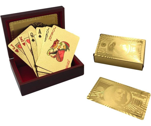 Juego De Cartas Sandia Summer Laminada En Oro 24kcaja Madera