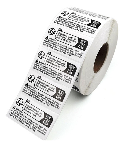 Etiquetas De Advertencia De Asfixia Suministros De 6x3 Cm