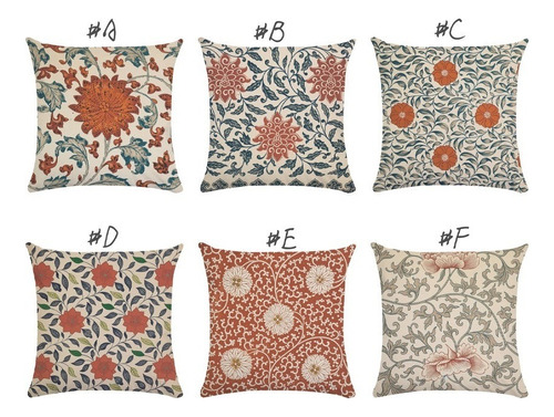 Juego 3 Fundas Cojines Flores Oriental Vintage Terciopelo