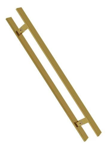 Puxador Porta Dourado Gold Duplo Inox Italy Df926 1 Mt 100cm