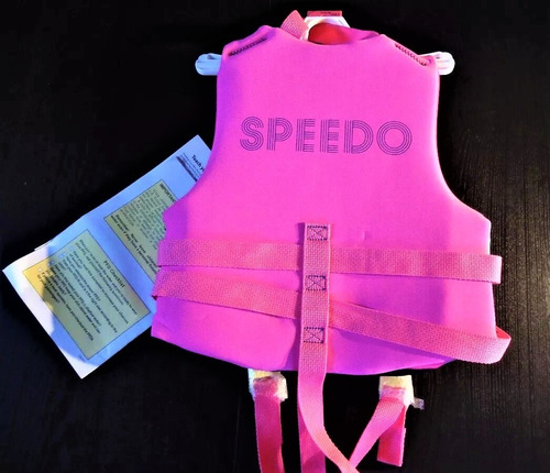 Speedo Chaleco Salvavidas Niñas Rosa/celeste 30-50 Libras.