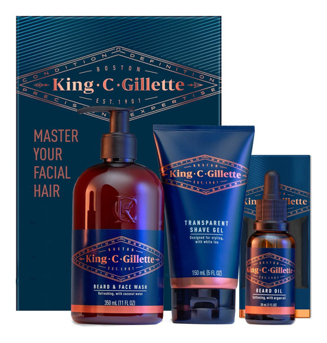 King C. Gillette - Kit De Regalo Para El Cuidado De La Barba
