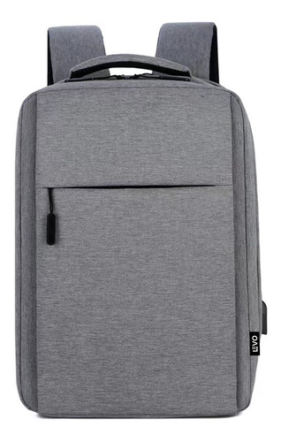 Mochila Para Notebook Con Puerto Usb 15 Gris Levo