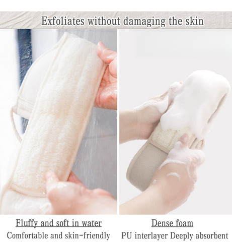 Esponja Exfoliante Natural Luffa Para Espalda Ducha Baño Color Nombre Del Diseño