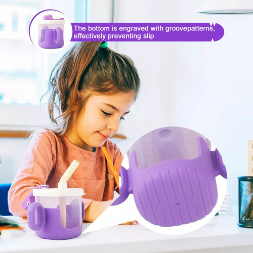 Fj Vaso Entrenador Antiderrames Bebe Sílice Anticaída 300ml