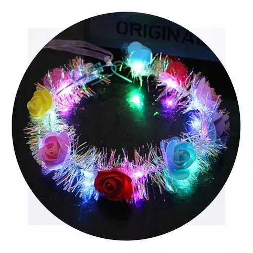 Corona Vincha Hawaiana Luces Led Multicolor | MercadoLibre