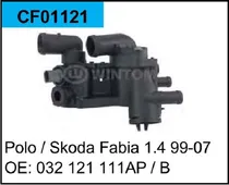 Comprar Carcaza Termostato Vw Gol Gv Suran 2010... Polo Fox Con Pipa
