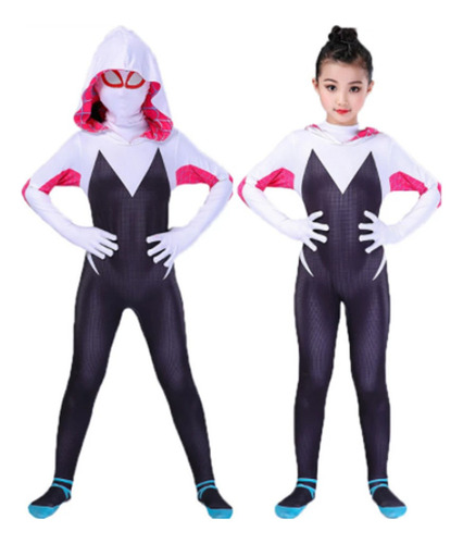 Spiderman Niñas Gwen Stacy Traje Cosplay 3d Disfraz Chicas