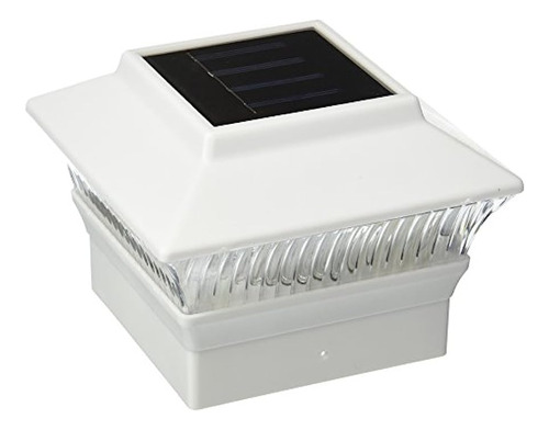 Ss--pl244w Poste Solar Cuadrado De Pvc Y Soporte Cerca ...