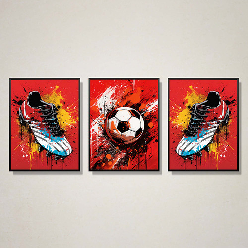 Póster De Botas De Fútbol, Regalo De Fútbol, Lienzo, Decorac