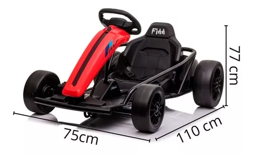 Mini Carrinho Infantil Estilo Kart Drift Elétrico Vermelho