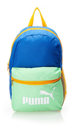 Mochila Masculino E Feminino Phase Small Backpack Puma Cor Azul Desenho do tecido Liso