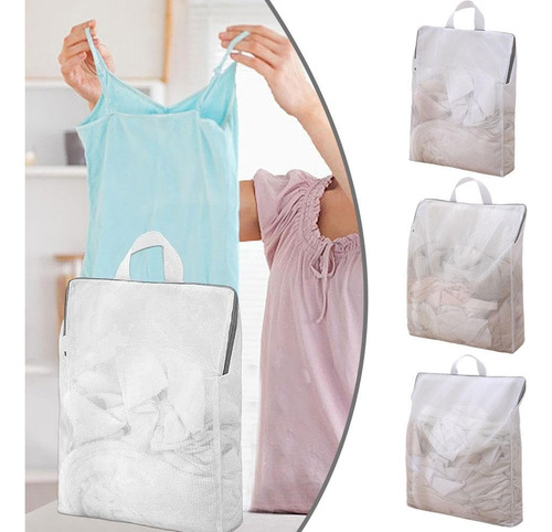 Sacos De Lavanderia Pulunto 3d Mesh Com Zíperes E Lavagem Re