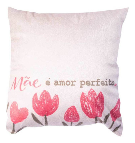 Almofada Com Tapa Olhos - Mãe É Amor Perfeito Rosa-claro Mae Amor Perfeieto