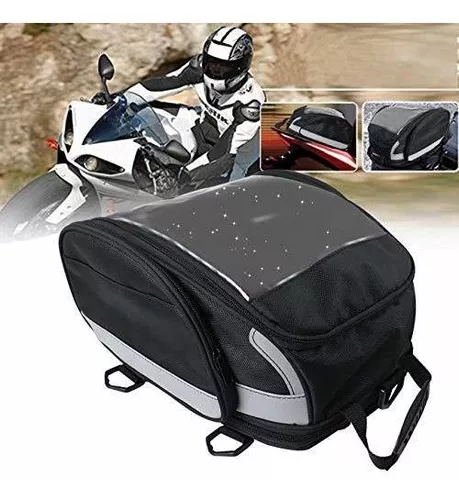  Bolsa trasera de motocicleta, casco de asiento