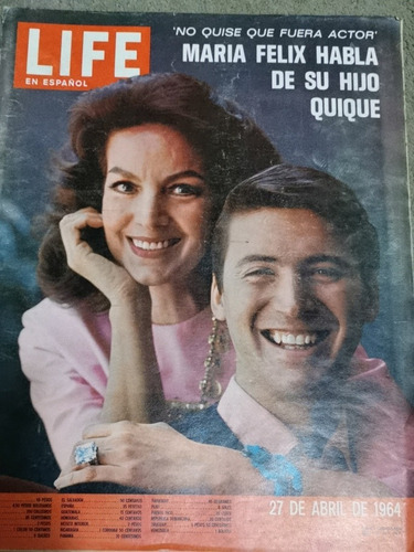 , Revista Life María Félix Y Su Hijo Enrique
