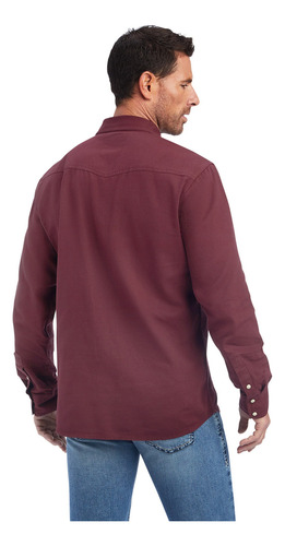 Camisa Ariat Jurlington Tinto Corte Retro Botón A Presión