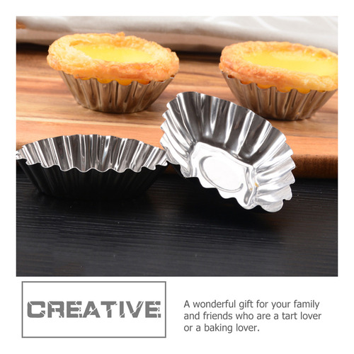 Moldes Antiadherentes Para Tarta De Huevo, 6 Piezas, Moldes