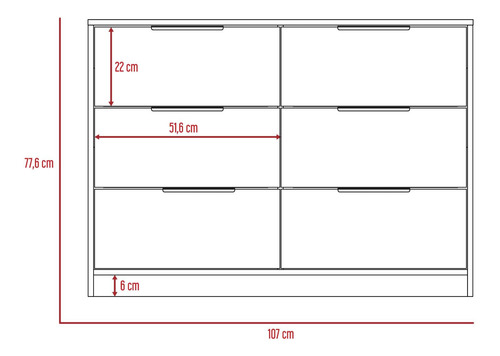 Comoda Kassio Dos Puertas Abatibles Café Claro Y Blanco
