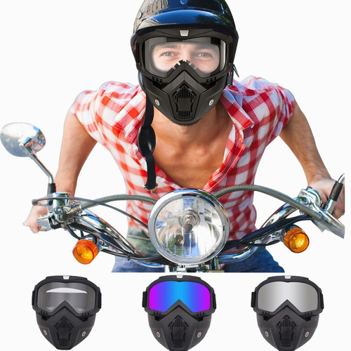 Mascara Careta Googles Motocross Tacticos Y De Proteccion