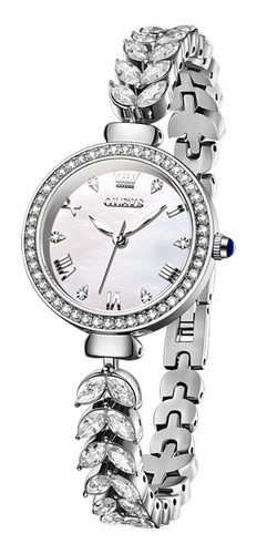 Relojes Olevs Diamond Luxury Luminous Para Mujer Color Del Fondo Plateado