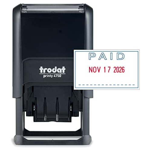 Printy 4750 Date Stamp With English Message Paid Se...