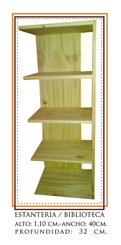 Imagen 8 de 9 de Estantería / Biblioteca / Mueble De Baño En Pino