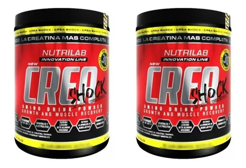 Crea Shock Creatina Nutrilab Fuerza Energía Resistencia X2