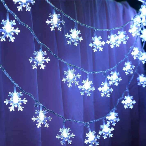 Luces Navideñas Copito De Nieve Blanco Frío 