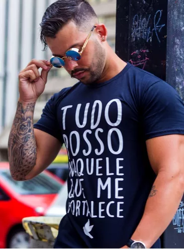 Camisetas Com Frases Evangelicas Masculina Camisa Estampada