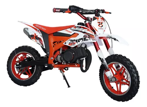 Zipper Moto Cross Infantil A Gasolina 50cc - Vermelho