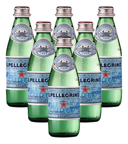 Agua San Pellegrino Mineral Com Gás 250ml - Pack Com 6 Unid