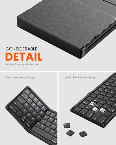 Teclado Plegable Inalámbrico Touchpad Mk-1008