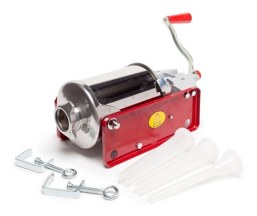 Imagen 2 de 2 de Embutidora 3 Kg Mini Tre Spade Italiana Churrera De Mesa