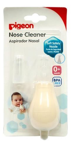 Aspirador Nasal Saca Mocos Con Deposito Pigeon Color Beige