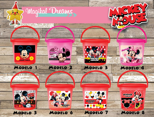 Dulcero Mickey Mouse Cubeta 60pz Más Regalito