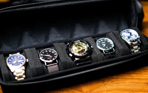 Funda De Viaje Rigicase Con 5 Ranuras Para Relojes De Hombre